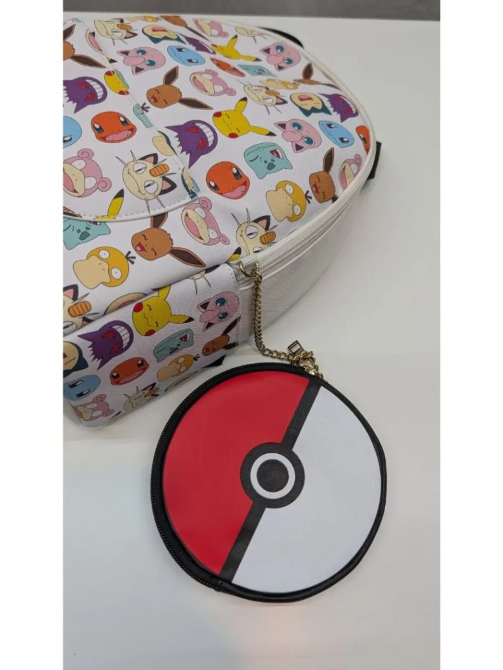 Pokemon Character Mini Backpack Purse w/ Pokeball Coin Purse White EUC - Picture 4 of 12